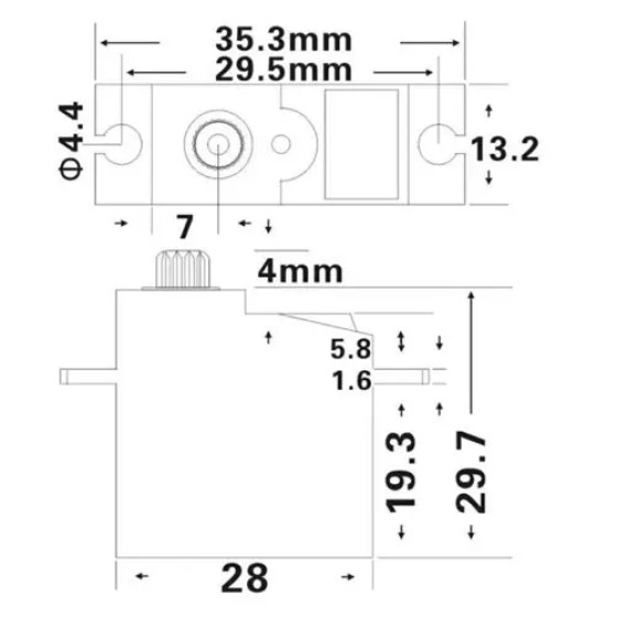 JX Servo PDI-1181MG 18g 3.5KG Metal Gear Digital Core Servo for WPL RC Car B24 C14 C24 Helicopter Airplane Robot